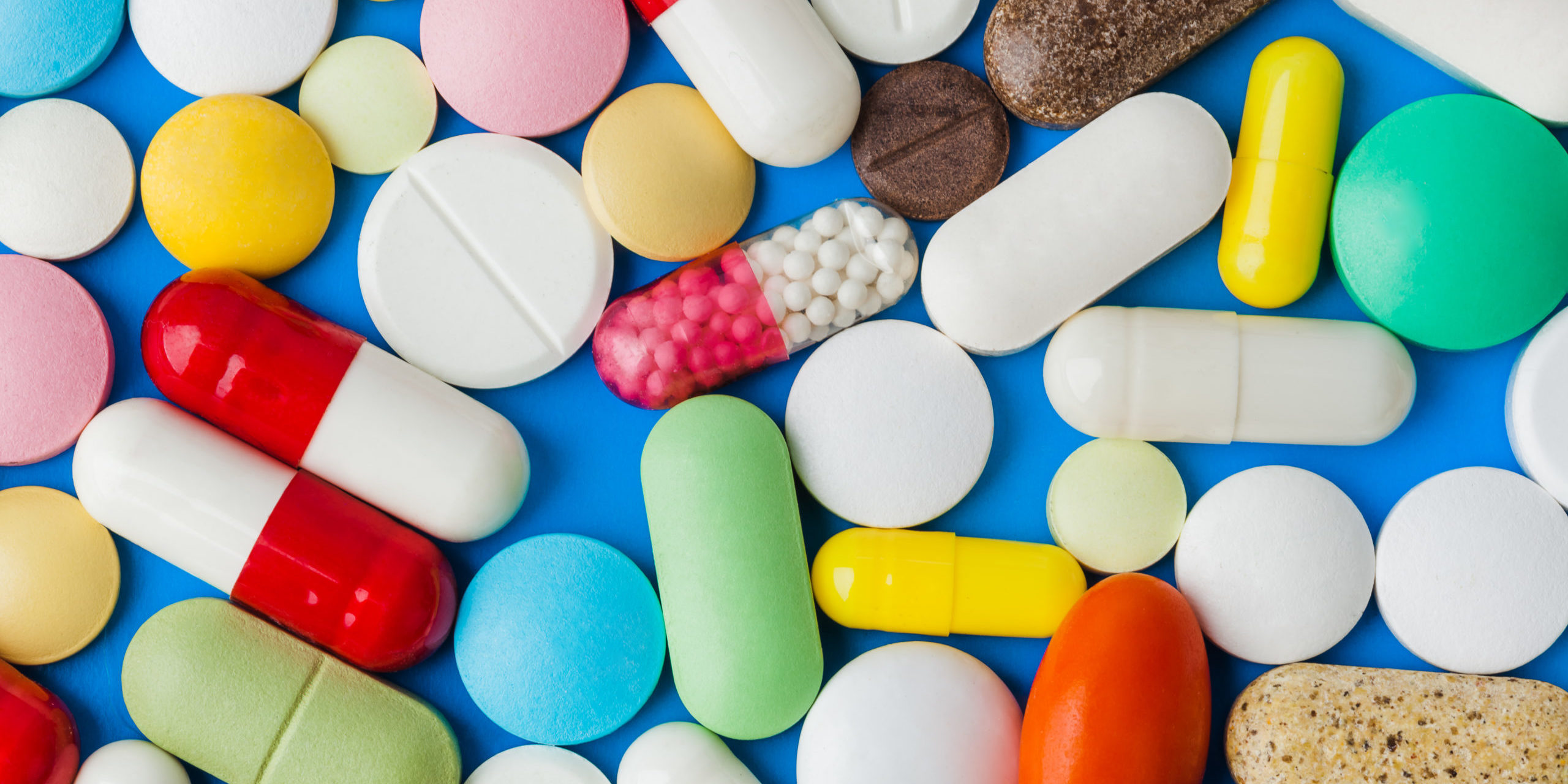 Heap of pills – medical background