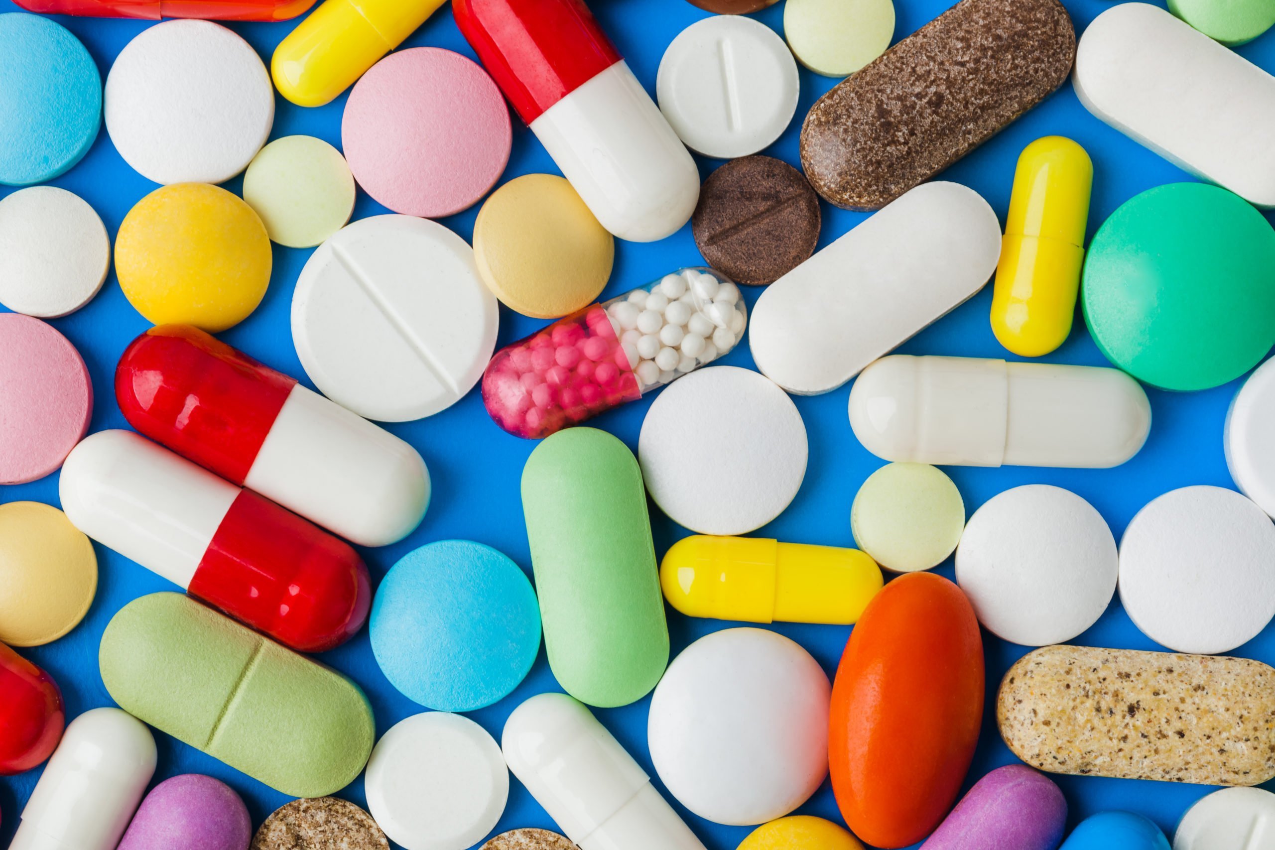 Heap of pills – medical background